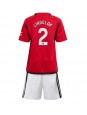 Manchester United Victor Lindelof #2 Replika Hemmakläder Barn 2023-24 Kortärmad (+ byxor)